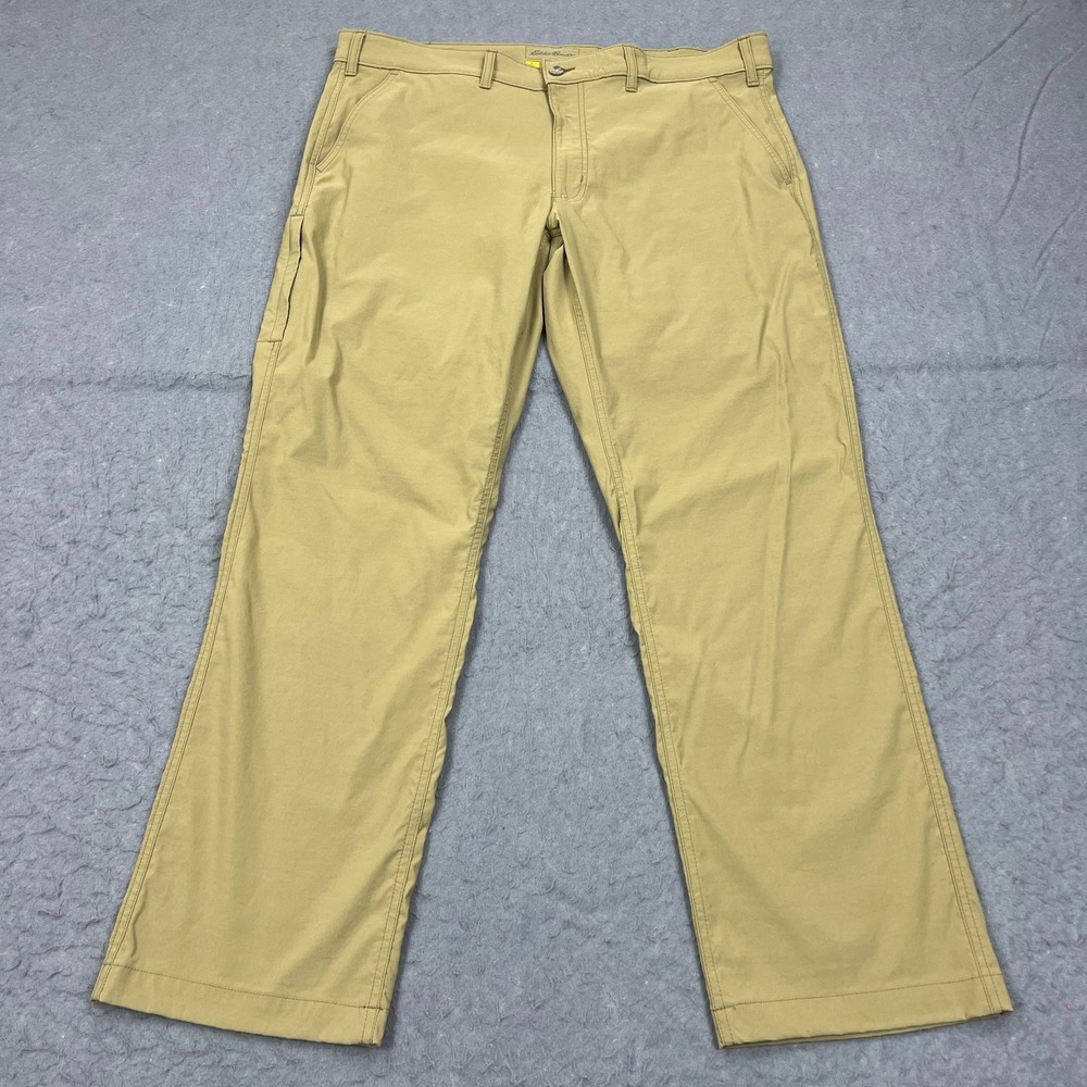 Eddie Bauer Pants Mens 40x32 Beige Khaki Horizon Guide Chino Lightweight Stretch